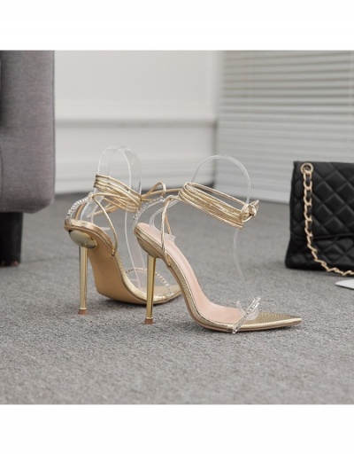 Replica Sexy Rhinestone Stiletto  Lace Up Heeled Sandals  #798909 $41.55 USD for Wholesale