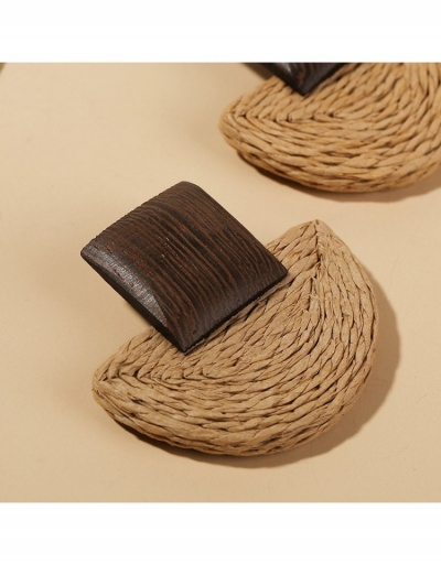 Replica Chic Colorblock Wooden Earrings For Ladies #798910 $8.90 USD for Wholesale