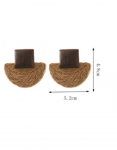 Replica Chic Colorblock Wooden Earrings For Ladies #798910 $8.90 USD for Wholesale