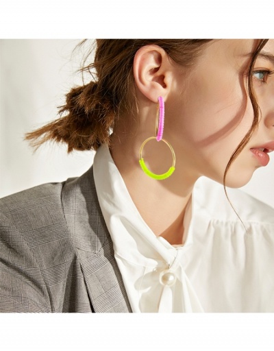 Color Block  Handmade Long Sexy  Earrings #798931 $8.12 USD, Wholesale Fashion Earrings