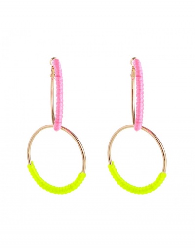 Replica Color Block  Handmade Long Sexy  Earrings #798931 $8.12 USD for Wholesale