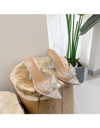 Ladies Butterfly Rhinestone  Pointed Toe Goblet Heel  Heeled Sandals  #798932 $48.46 USD, Wholesale Fashion Heels