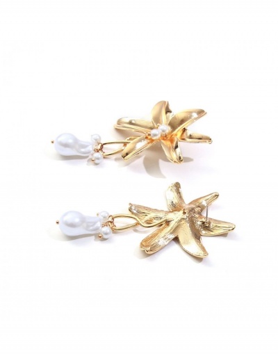 Replica Simple Design  Pearl Flower Color Block  Earrings #798933 $8.46 USD for Wholesale