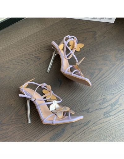 Replica Designer Butterfly Patchwork Stiletto  Ladies Ankle Strap Heels  #798936 $40.01 USD for Wholesale