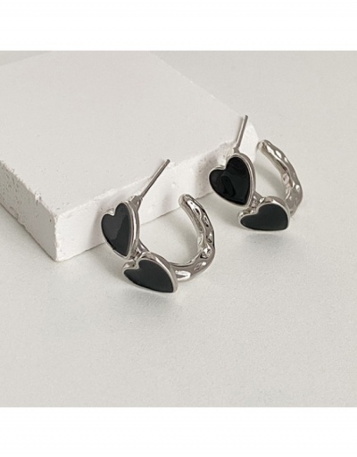 Replica  Retro Cool Metal Decor Heart Women's Earrings #798944 $6.83 USD for Wholesale