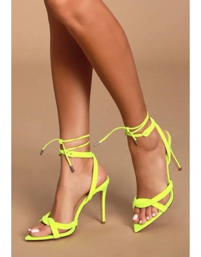  New Spring Pure Color Ankle Strap High Heels #798947 $39.80 USD, Wholesale Fashion Heels