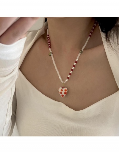 Replica Fashion  Heart Polka Dots Pearl Necklace #798953 $9.31 USD for Wholesale