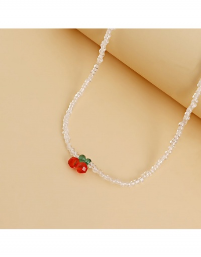 Replica  Faux Pearl Cherry Pendant Design Necklace #798956 $5.30 USD for Wholesale