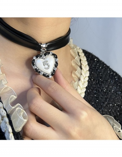 Replica  Versatile Rhinestone Heart Number Choker Necklace #798958 $9.23 USD for Wholesale