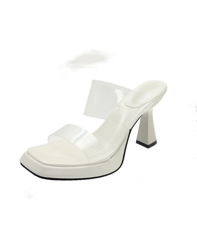 Replica Fashion Casual Slip On Heels Slippers For Women #798959 $29.71 USD for Wholesale