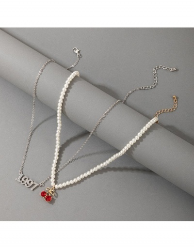 Replica  Digital Pearl Chain Multi-layer Necklace #798964 $5.55 USD for Wholesale