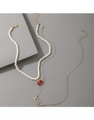 Replica  Digital Pearl Chain Multi-layer Necklace #798964 $5.55 USD for Wholesale