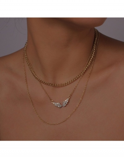 Replica  Sweet Style Wings Multi-layered Necklace #798966 $6.98 USD for Wholesale