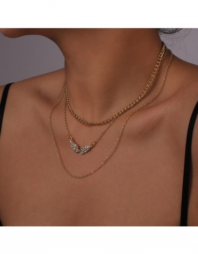 Replica  Sweet Style Wings Multi-layered Necklace #798966 $6.98 USD for Wholesale