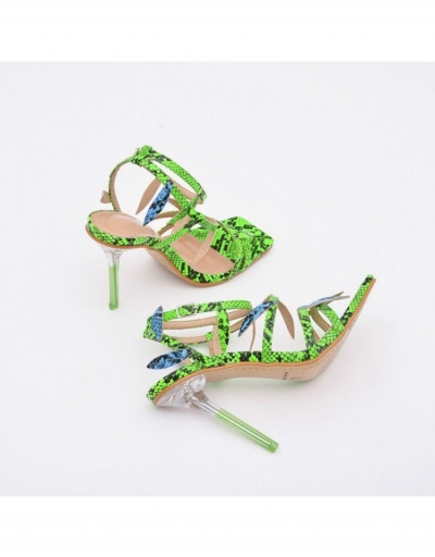 Replica  Patent Leather Square Toe Green Leaf Women's High Heel #798968 $38.61 USD for Wholesale