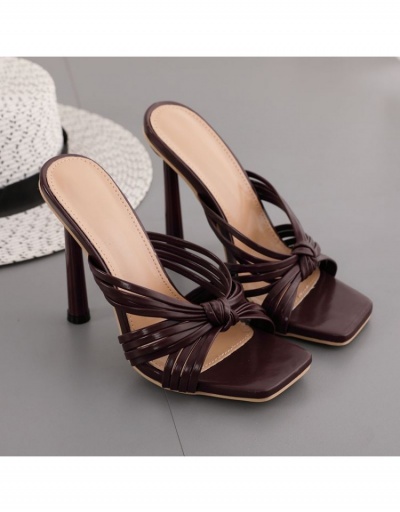 Replica  Patent Leather Square Toe Women's Slip On Heels #798986 $37.38 USD for Wholesale