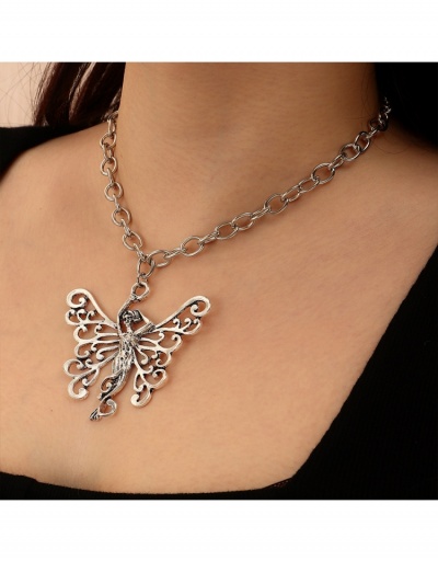  Fashion Exaggerated Punk Butterfly Pattern Women's Necklace #798987 $8.20 USD, Wholesale Fashion Necklaces