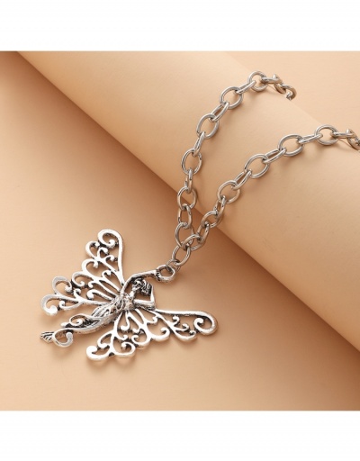 Replica  Fashion Exaggerated Punk Butterfly Pattern Women's Necklace #798987 $8.20 USD for Wholesale