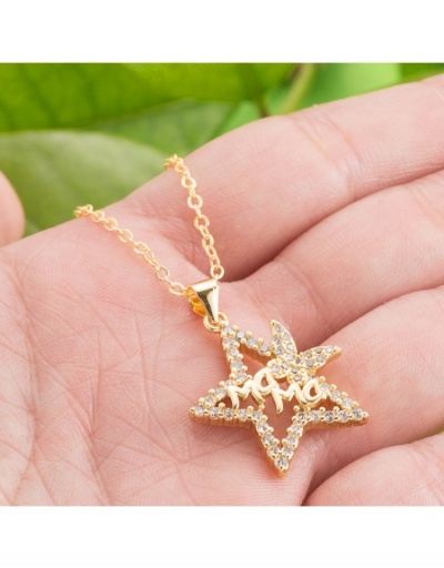 Easy Matching Rhinestone Star Latter Pendant Necklace #798998 $10.08 USD, Wholesale Fashion Necklaces