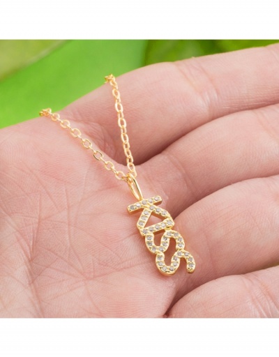 Rhinestone Letter Pendant Necklace For Women #799000 $9.59 USD, Wholesale Fashion Necklaces