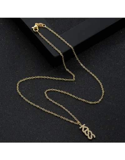 Replica Rhinestone Letter Pendant Necklace For Women #799000 $9.59 USD for Wholesale