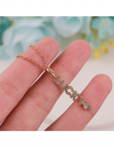 Replica  Personalized Copper Crystal Letter Necklace For Women #799002 $9.00 USD for Wholesale