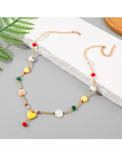 Replica  Cute Crystal Heart Ceramic Necklace #799006 $7.73 USD for Wholesale