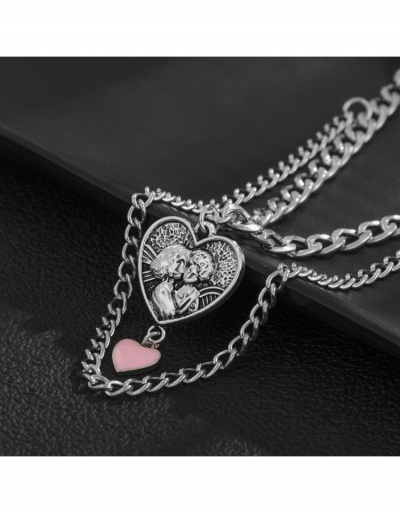 Replica  Fashion Heart Hip Hop Hollow Out Necklace #799015 $6.21 USD for Wholesale