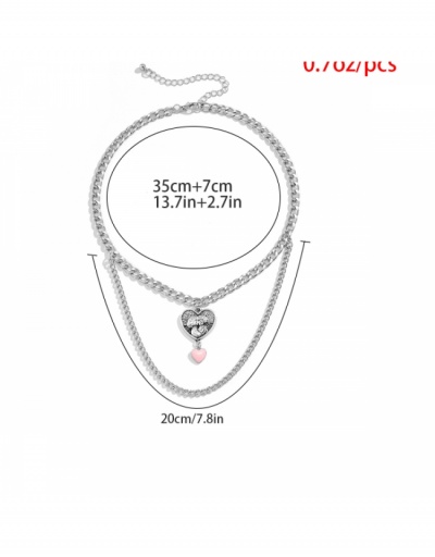 Replica  Fashion Heart Hip Hop Hollow Out Necklace #799015 $6.21 USD for Wholesale