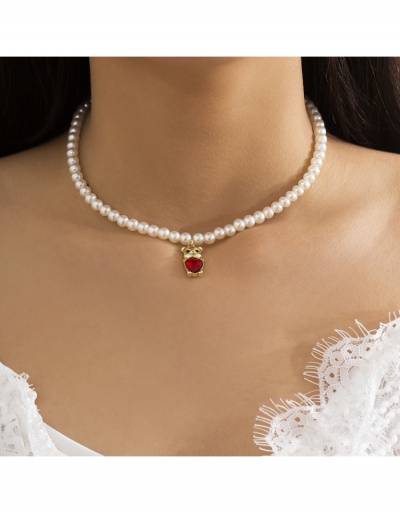  Fashion Faux Pearl Tiger Pendant Versatile Necklace #799018 $5.50 USD, Wholesale Fashion Necklaces