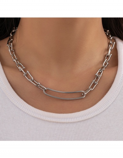  Punk Geometric Hollow Out Hip Hop Simple Necklace #799020 $6.68 USD, Wholesale Fashion Necklaces