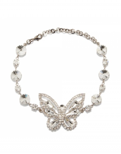 Replica  Rhinestone Butterfly Zircon Design Choker Necklace #799024 $14.61 USD for Wholesale