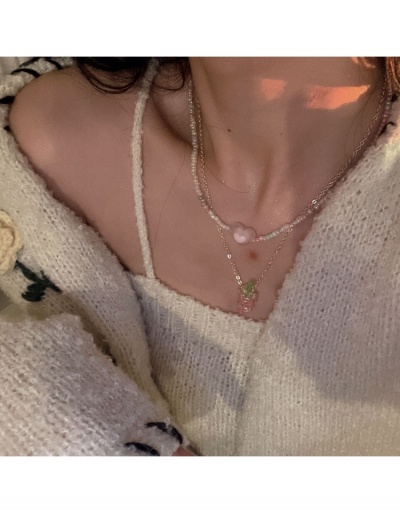 Replica  Fashion Double Peach Heart Collarbone Chain For Girls #799030 $8.45 USD for Wholesale