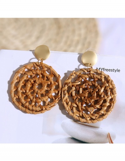  Geometric Round Weave Design Earrings For Women #799033 $7.51 USD, Wholesale Fashion Earrings