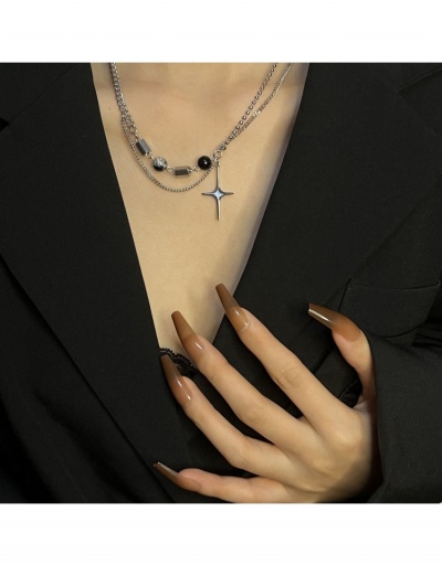  Fashion Irregular Cross Black Necklace For Girls #799035 $8.46 USD, Wholesale Fashion Necklaces