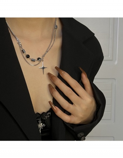 Replica  Fashion Irregular Cross Black Necklace For Girls #799035 $8.46 USD for Wholesale