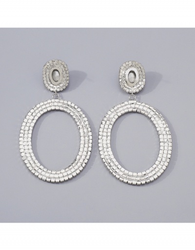 Replica Exaggerated Rhinestone Oval Pendant Earrings #799036 $14.10 USD for Wholesale