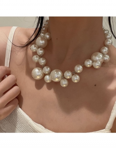 Replica  Fashion Irregular Faux Pearl Necklace For Women #799039 $8.15 USD for Wholesale