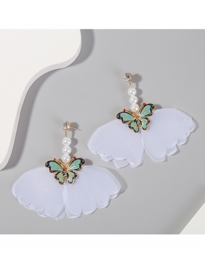 Replica Sweeties Faux Pearl  Butterfly Pendant Earrings #799040 $7.73 USD for Wholesale