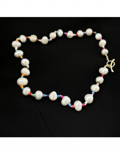 Replica  Ins Style Faux Pearl Beads Patch Necklace For Women #799049 $16.53 USD for Wholesale