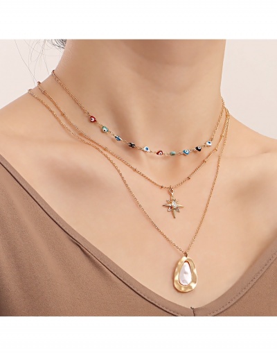  Fashion Devil's Eye Faux Pearl Design Necklace #799055 $5.99 USD, Wholesale Fashion Necklaces