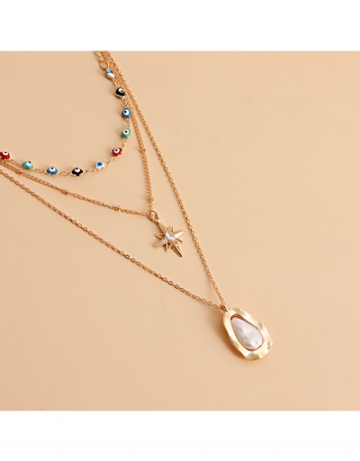 Replica  Fashion Devil's Eye Faux Pearl Design Necklace #799055 $5.99 USD for Wholesale