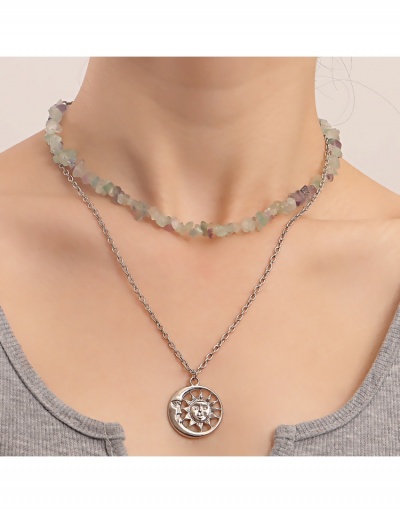  Fashion Pendant Patchwork Design Layered Necklace #799057 $5.64 USD, Wholesale Fashion Necklaces