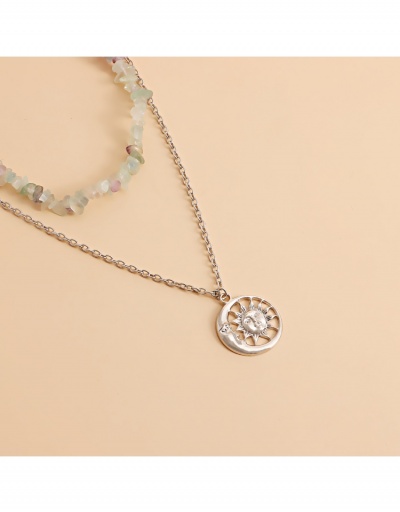 Replica  Fashion Pendant Patchwork Design Layered Necklace #799057 $5.64 USD for Wholesale