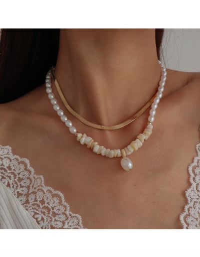 Replica Faux Pearl  Pendant Necklace Sets For Women #799062 $8.51 USD for Wholesale