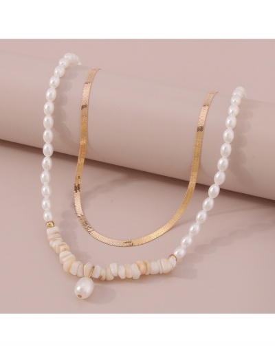 Replica Faux Pearl  Pendant Necklace Sets For Women #799062 $8.51 USD for Wholesale