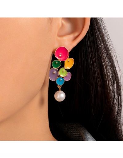  Contrast Color Faux Pearl Irregular Women Earrings #799065 $5.96 USD, Wholesale Fashion Earrings