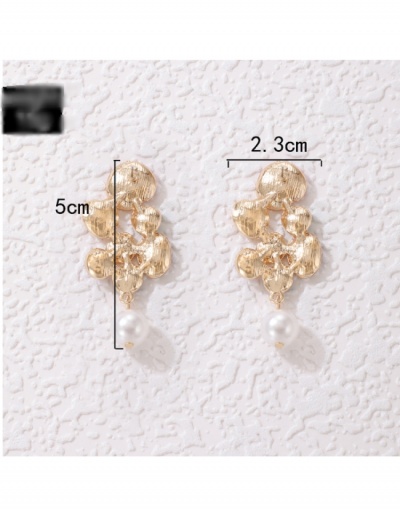 Replica  Contrast Color Faux Pearl Irregular Women Earrings #799065 $5.96 USD for Wholesale