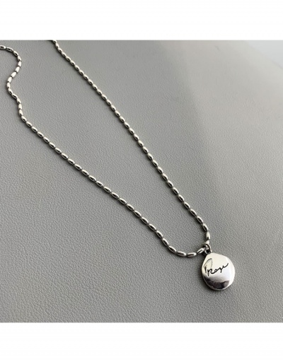  Korean Fashion Silver Letter Female Necklace #799068 $7.25 USD, Wholesale Fashion Necklaces