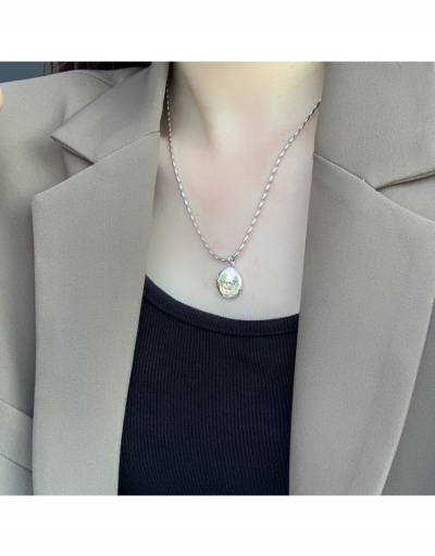 Replica  Korean Fashion Silver Letter Female Necklace #799068 $7.25 USD for Wholesale